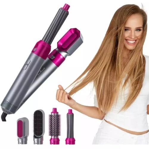 Escova Modeladora 5 em 1 Secadora Chapinha Modelador de Cachos Escova Elétrica