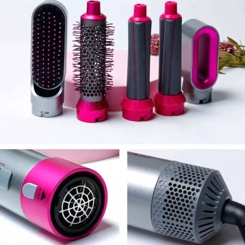 Escova Modeladora 5 em 1 Secadora Chapinha Modelador de Cachos Escova Elétrica - Imagem 3