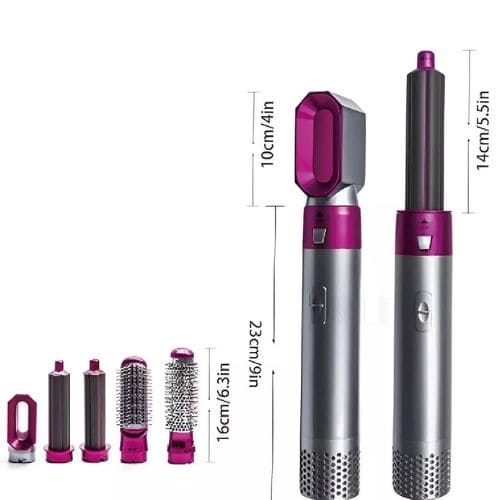 Escova Modeladora 5 em 1 Secadora Chapinha Modelador de Cachos Escova Elétrica - Imagem 4